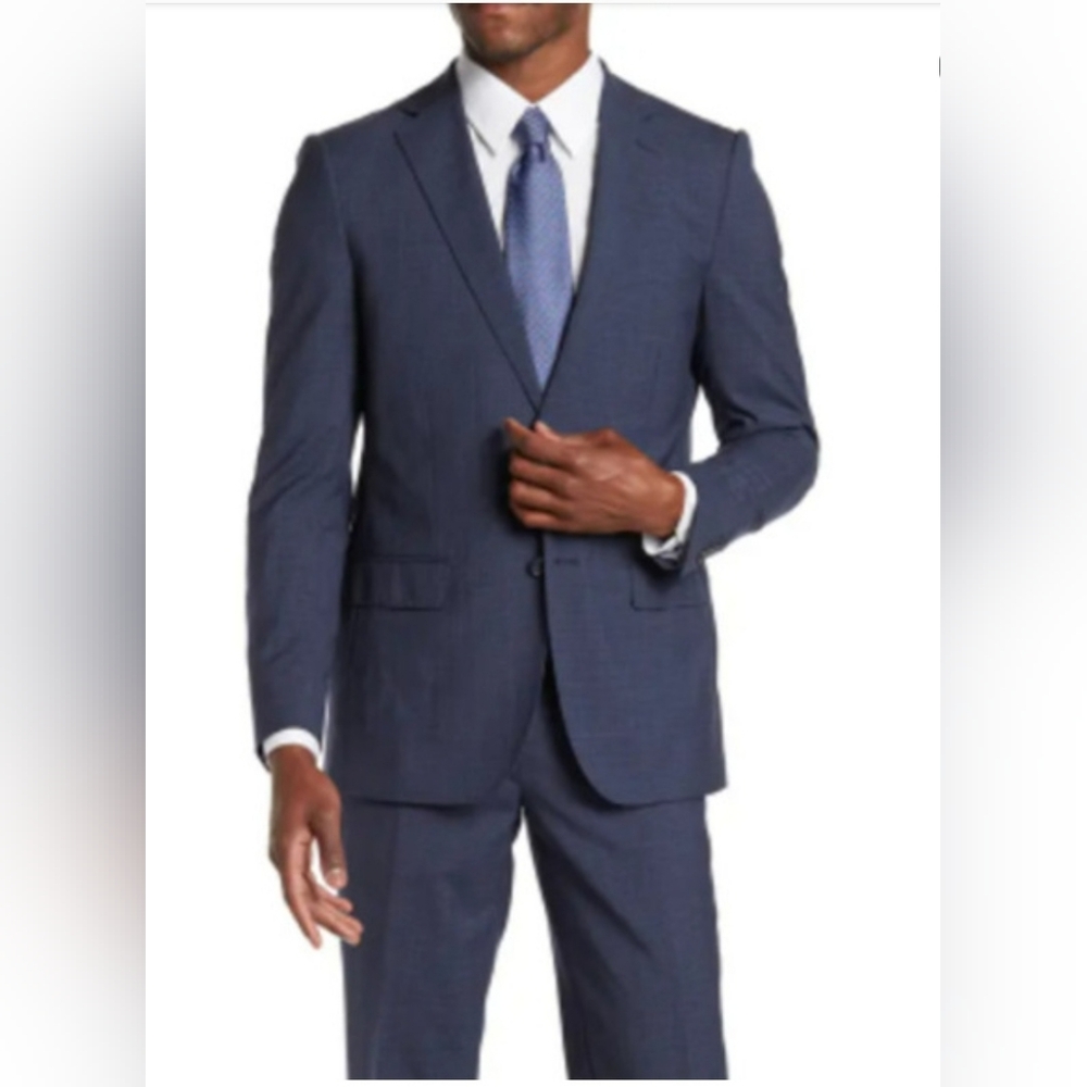 Size 40 - Zanetti Regular Navy Pure Wool Jacket